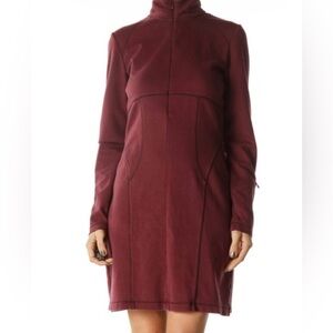 Athleta Maroon Quarter-Zip Top